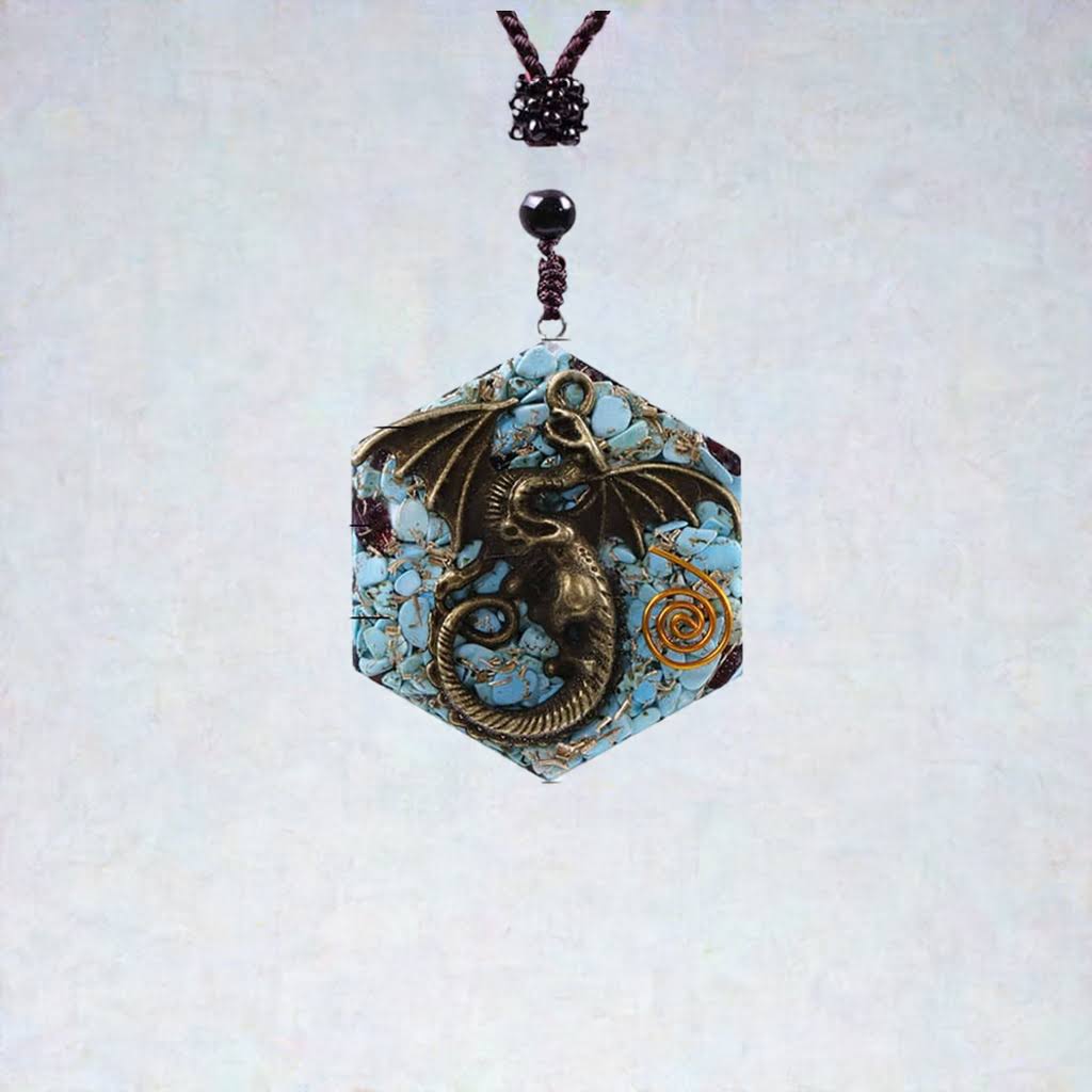 Turquoise Dragon Pendant Necklace