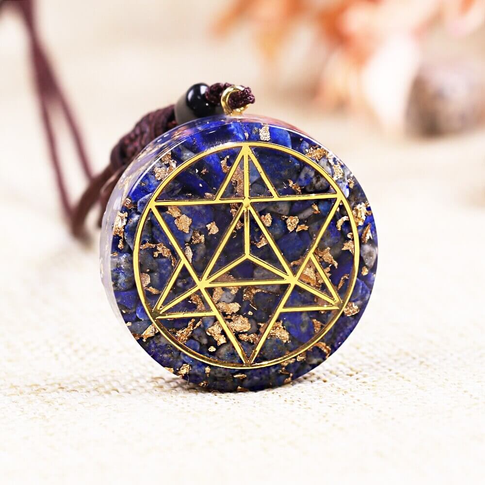 Lapis Lazuli Merkaba Pendant Necklace