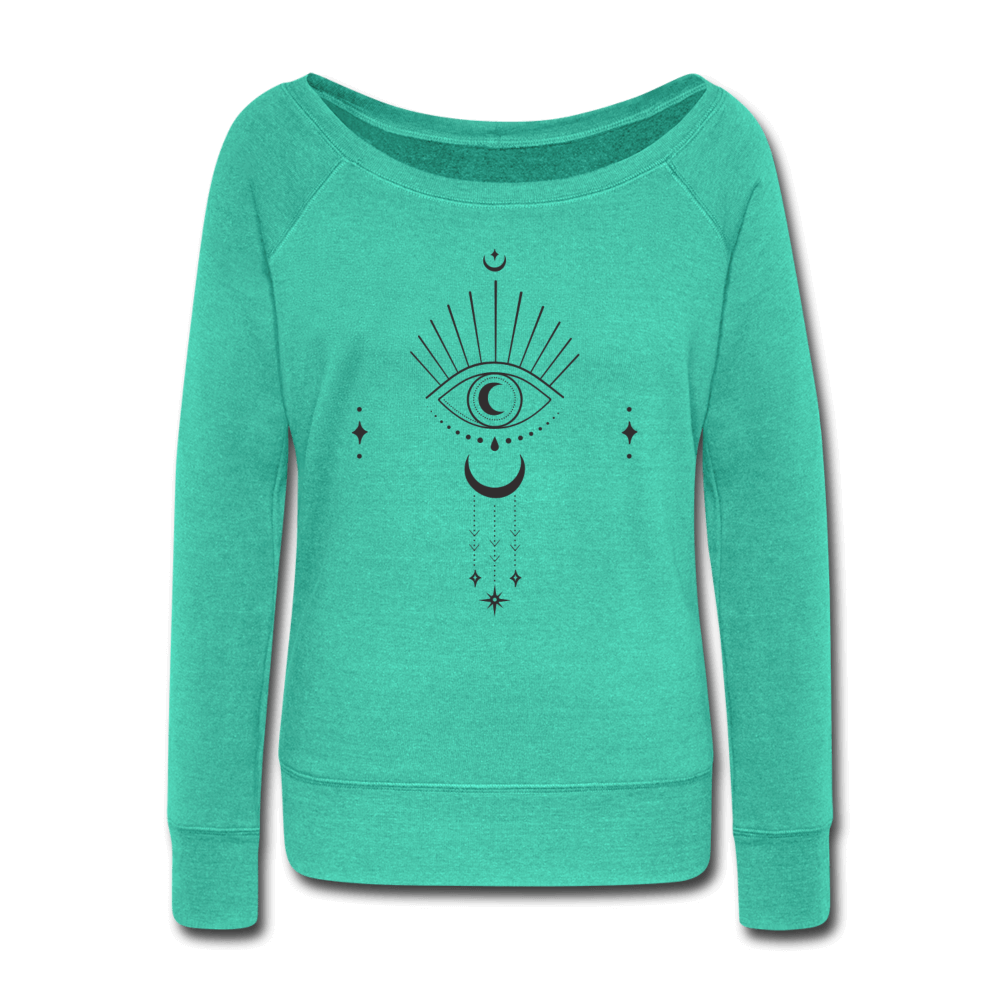 Moongazer Wideneck Sweatshirt - teal