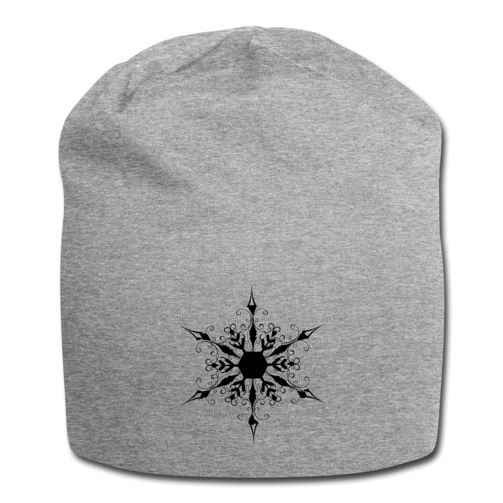 Wanderlust Snowflake Beanie Hat - heather gray