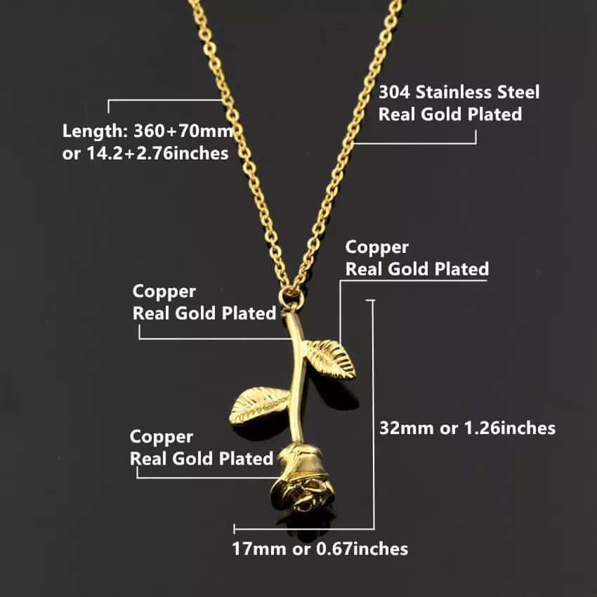 Delicate Rose Necklace - Mandala Jane