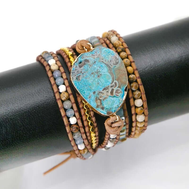 Hope Stone Wrap Bracelet - Mandala Jane