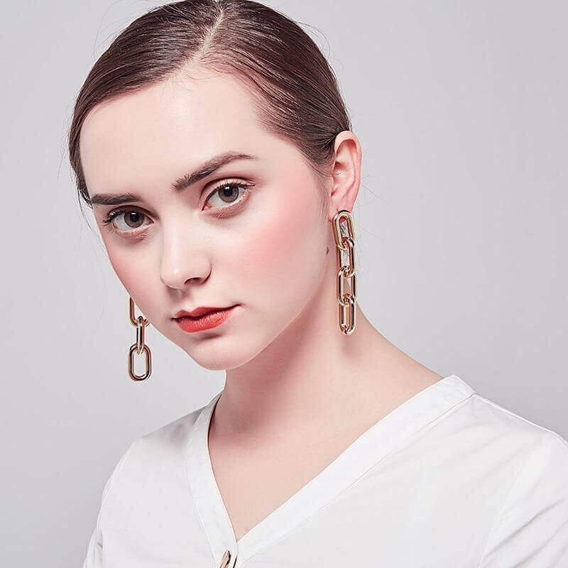 Chain Link Dangle Earrings - Mandala Jane