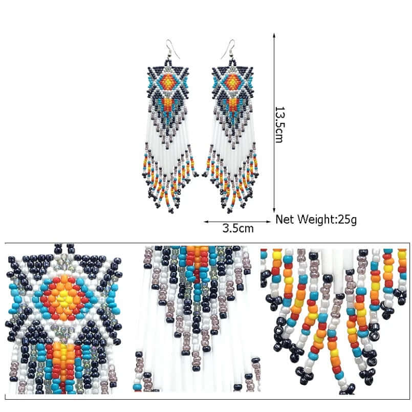 Southwestern Beaded Dangle Earrings