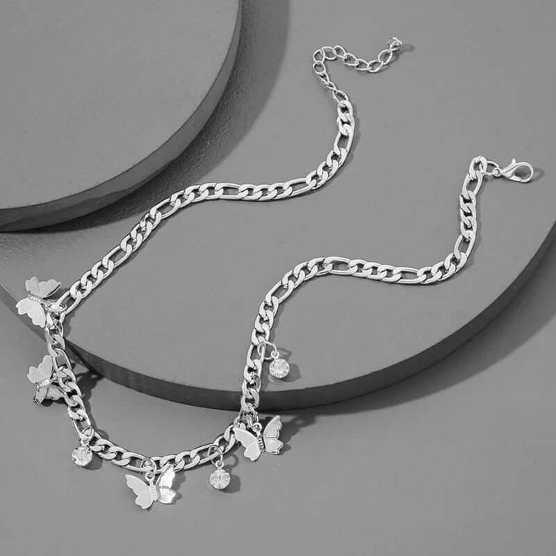 Crystal Butterfly Collar Necklace