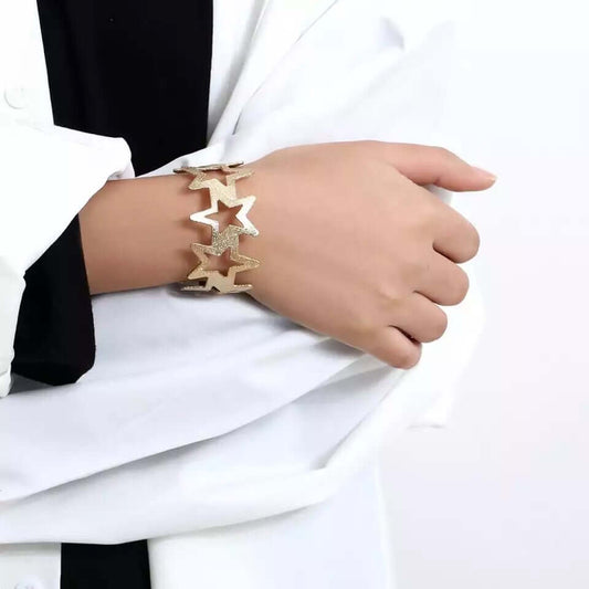 Stardust Cuff Bracelet - Mandala Jane Jewelry, gold cuff bracelet