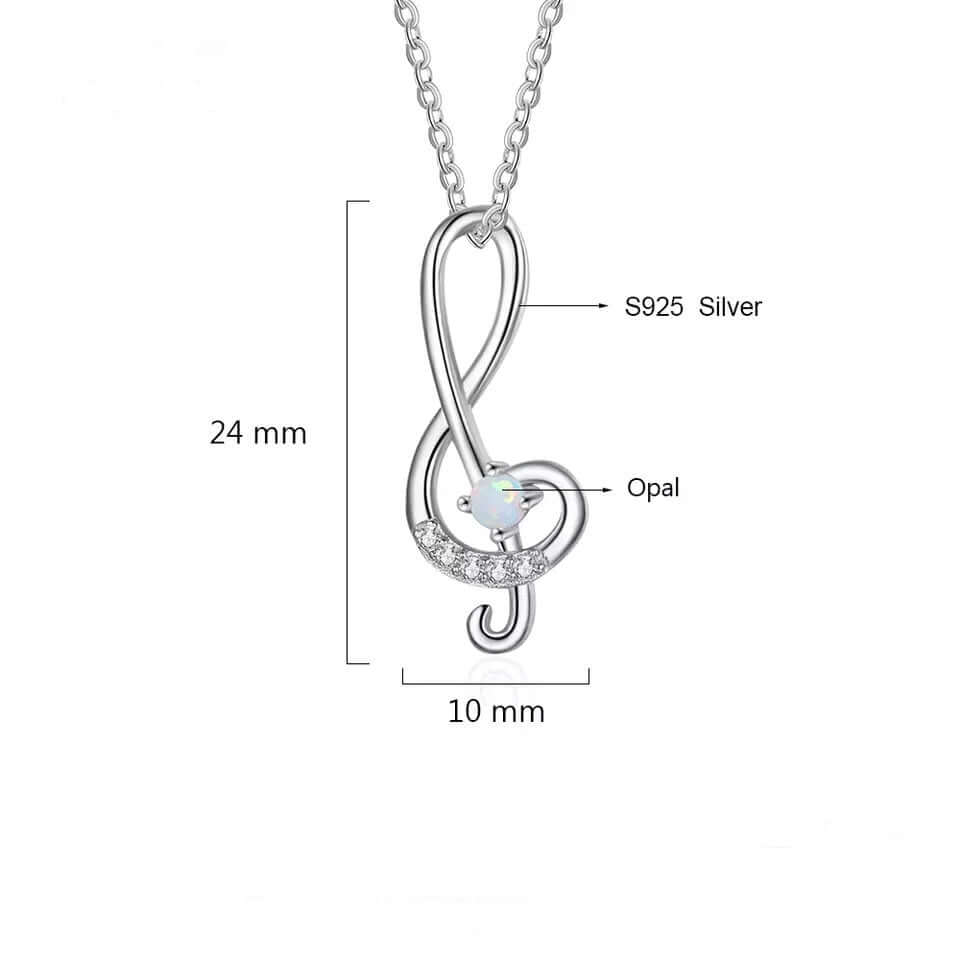 Musical Opal Pendant Necklace - Mandala Jane