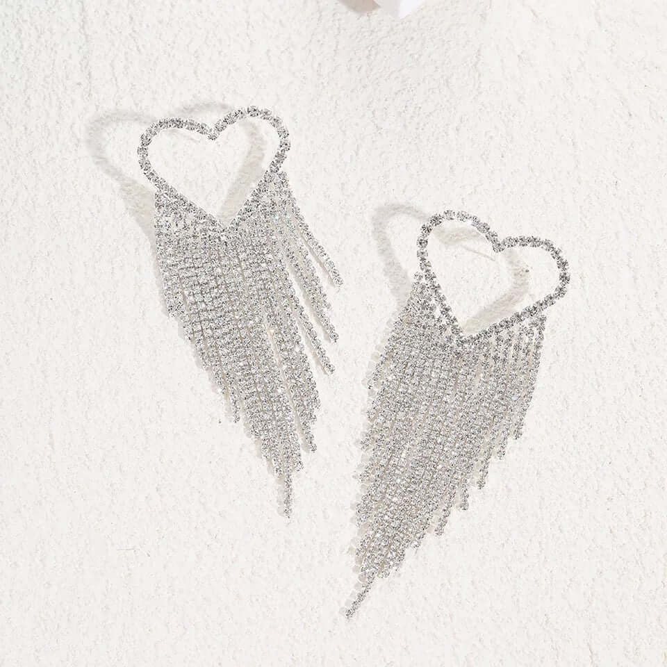 Dazzle Heart Statement Earrings