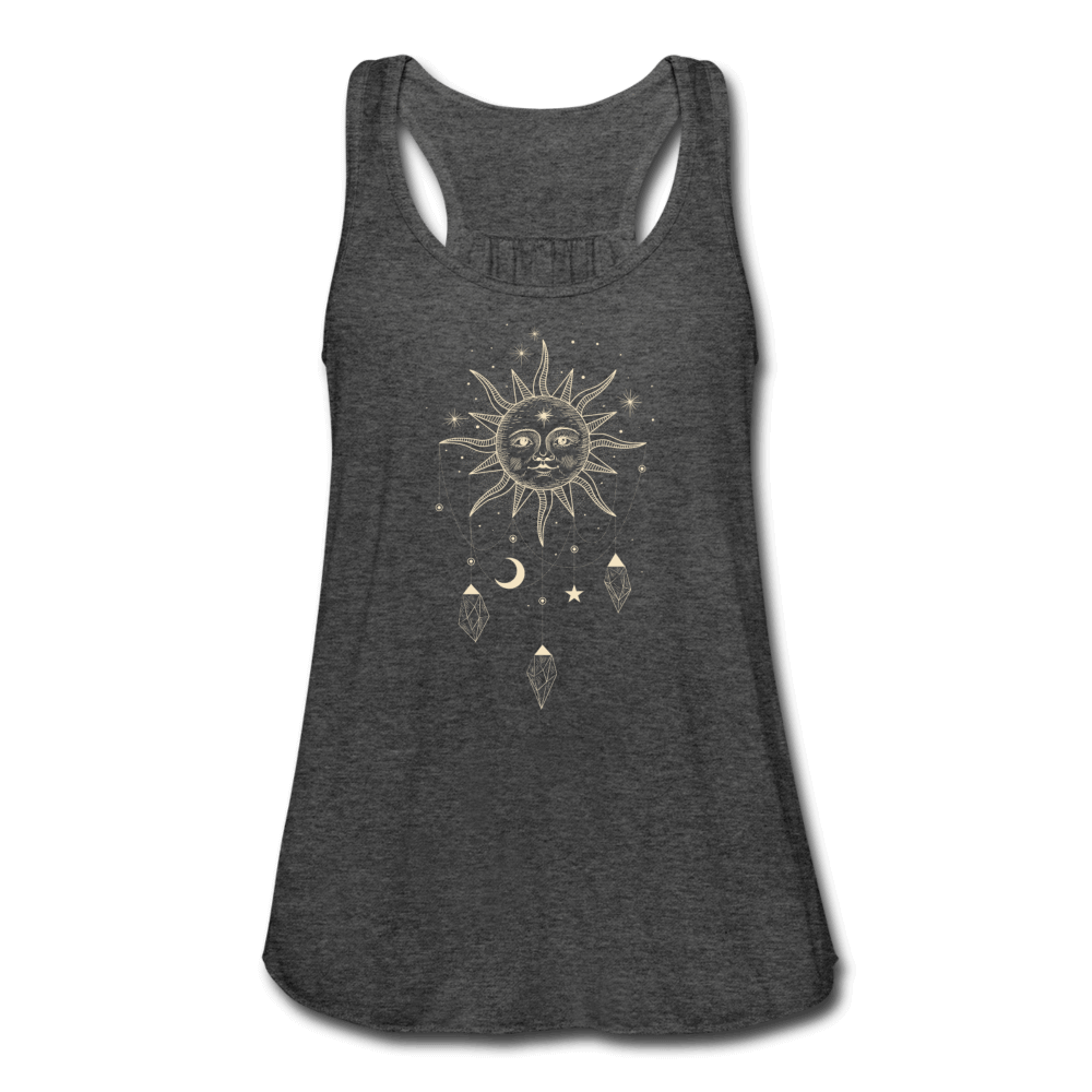 Celestial Vibes Flowy Tank - deep heather