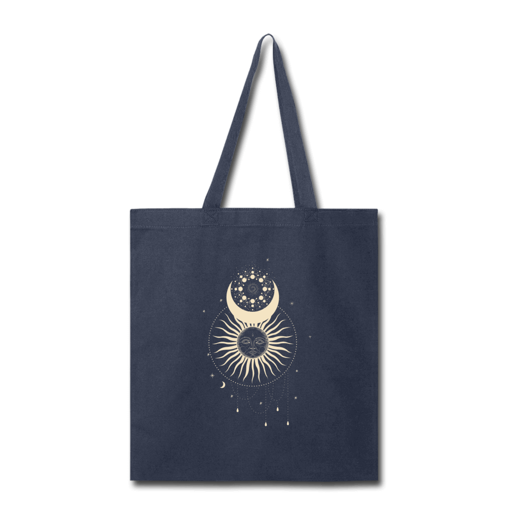 Cosmic Wanderer Tote Bag - navy