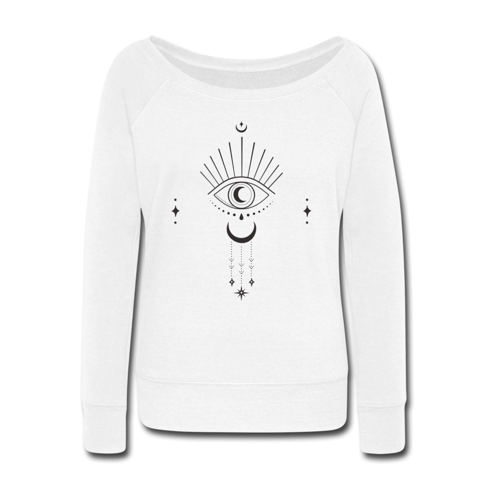 Moongazer Wideneck Sweatshirt - white