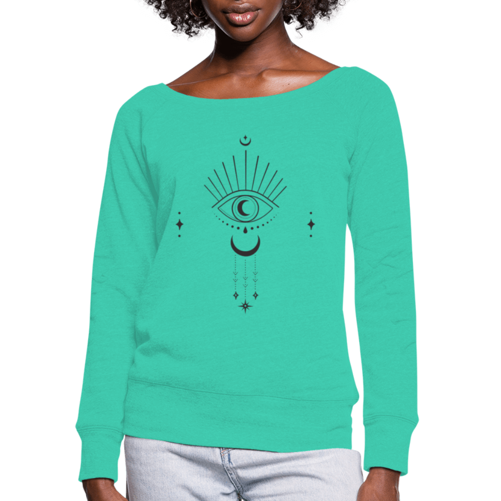 Moongazer Wideneck Sweatshirt - teal
