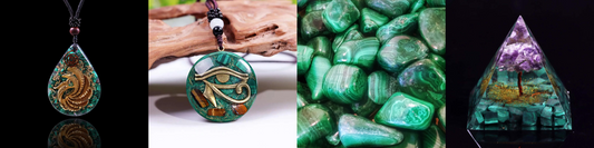 Eye Of Horus Malachite Pendant Necklace