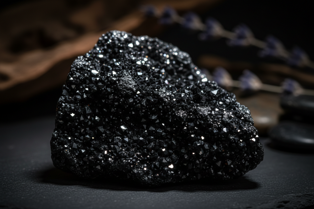 Black Druzy Crystal Meaning – Sparkling Black Druzy Stone for Protection and Positive Energy | Mandala Jane