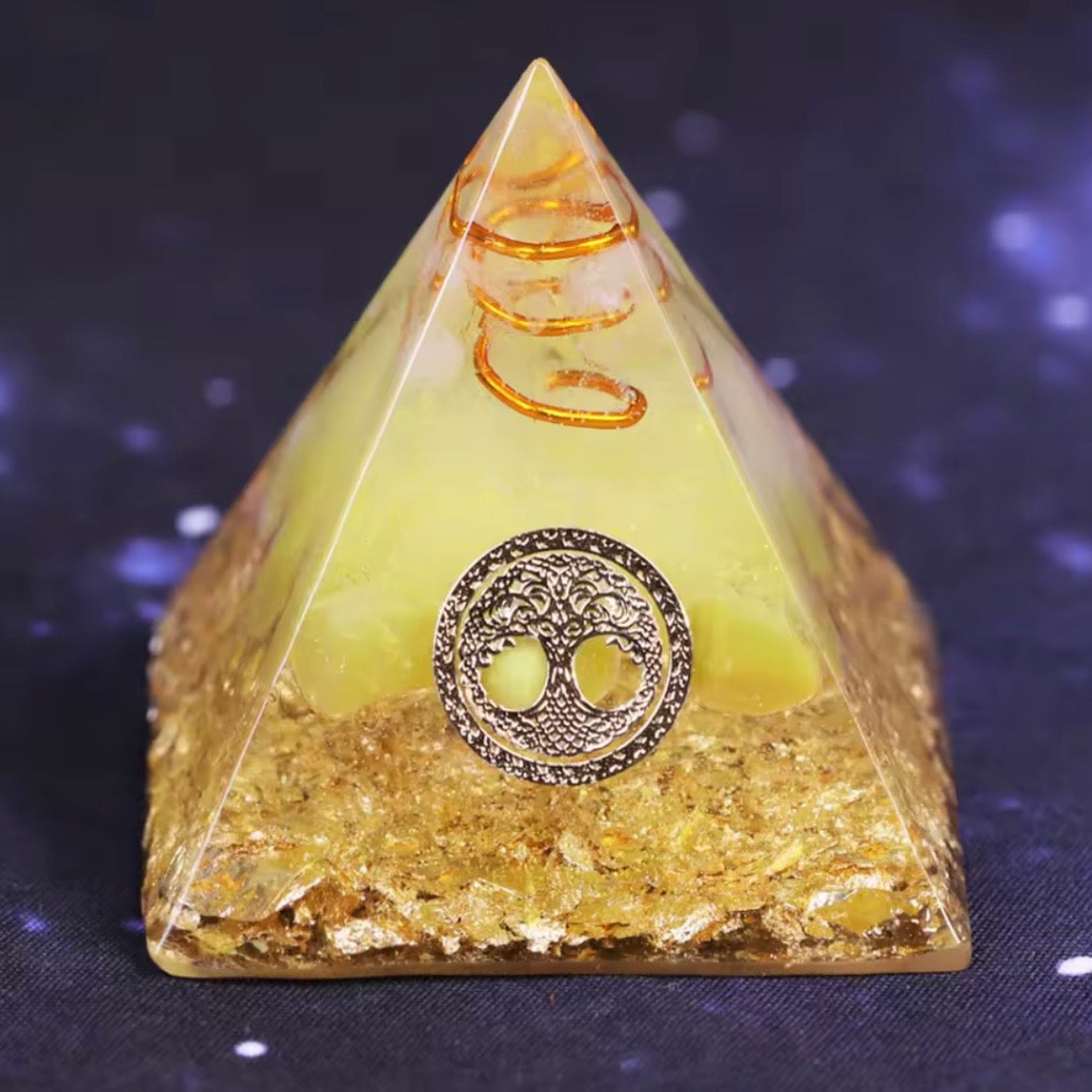 Tree Of Life Agate Crystal Pyramid
