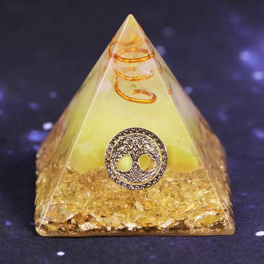 Tree Of Life Agate Crystal Pyramid
