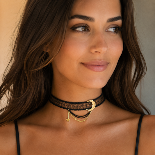 Celestial Lace Choker Necklace