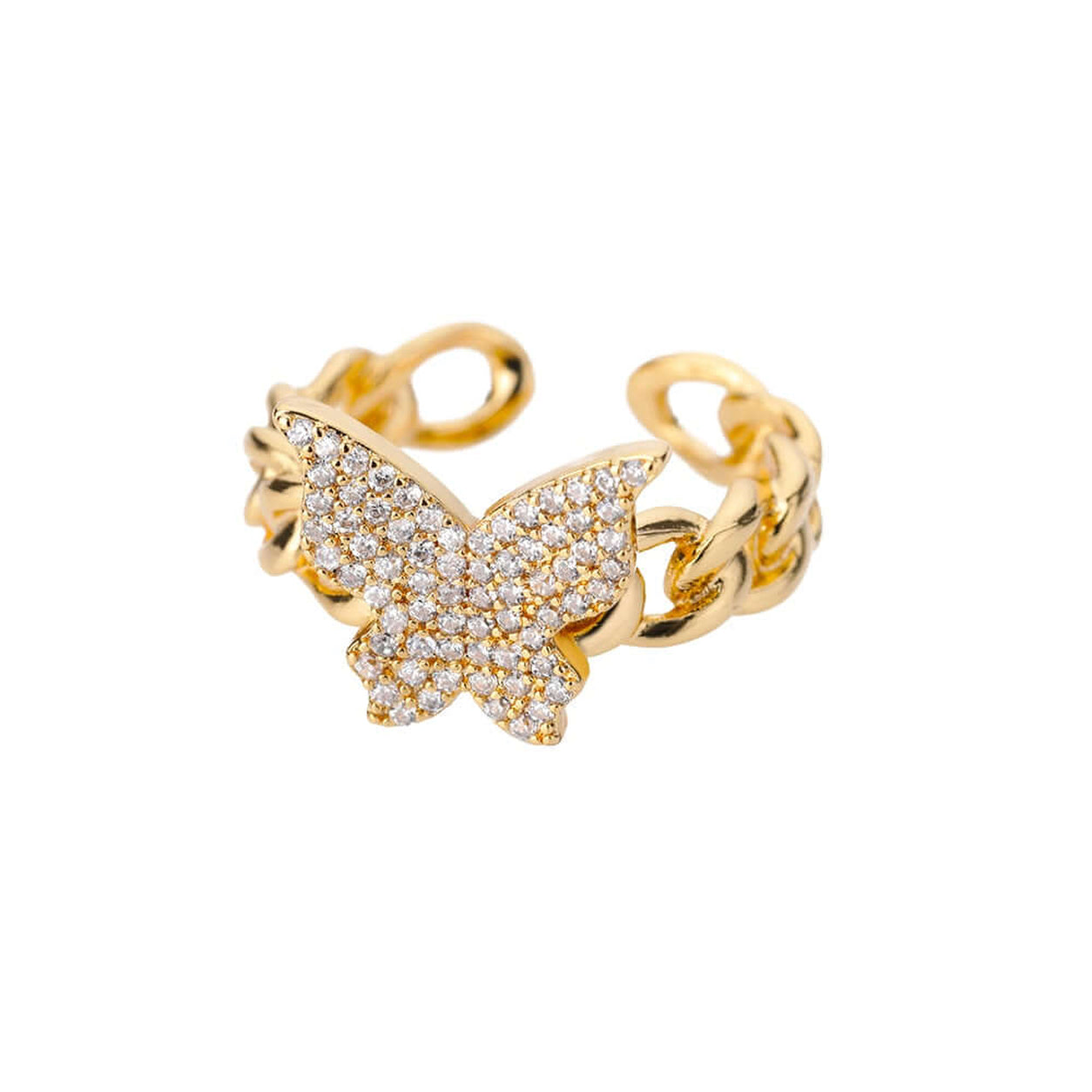 Butterfly Chain Link Ring