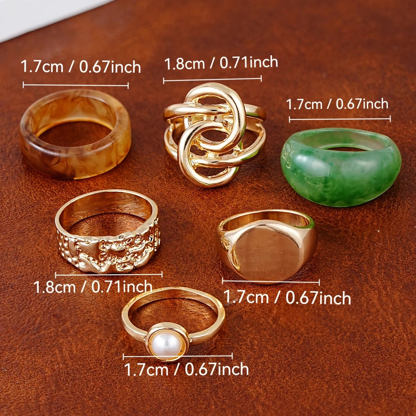 Luxe Resin Statement Ring Set