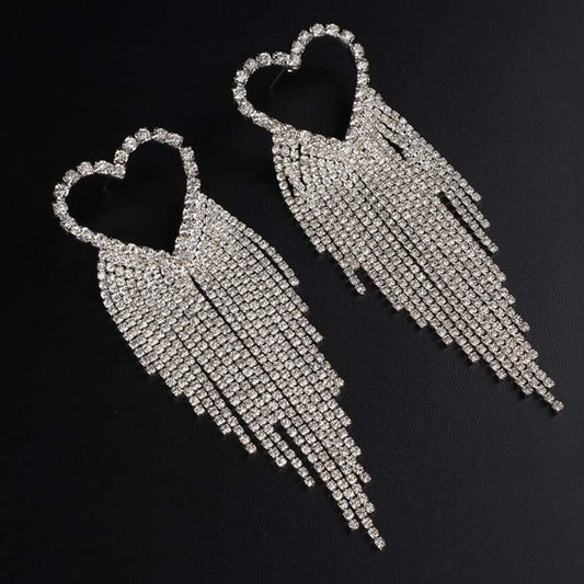 Dazzle Heart Statement Earrings