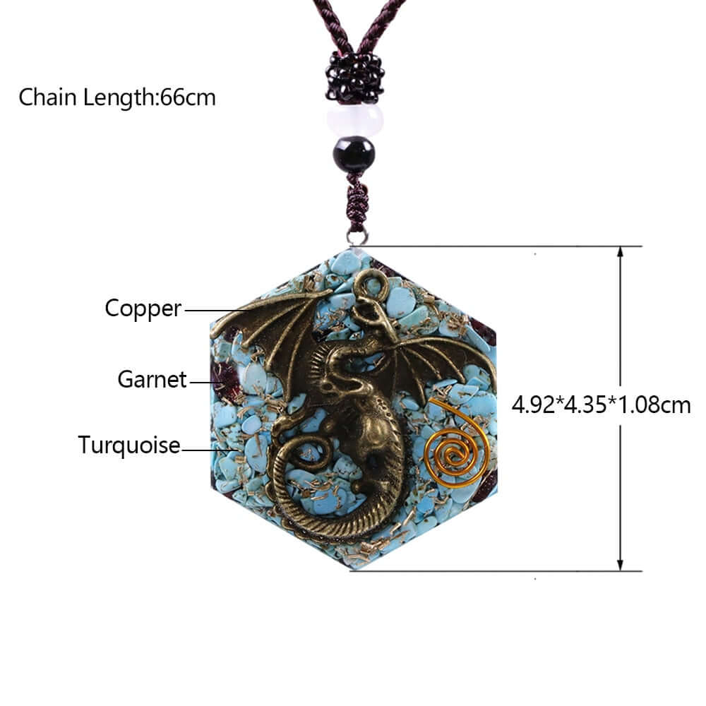 Turquoise Dragon Pendant Necklace