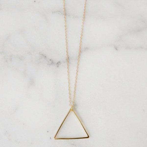 Triangle Pendant Long Necklace - Mandala Jane