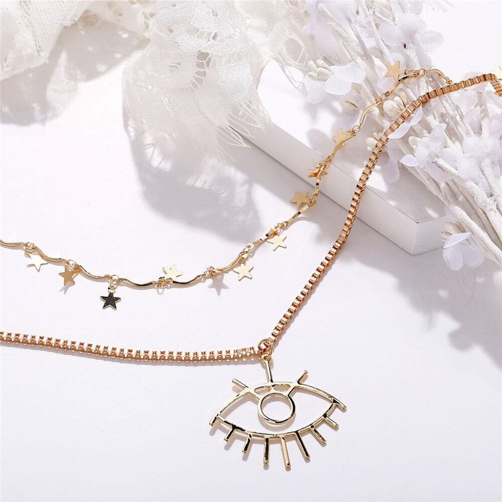 Stargazer Layered Necklace - Mandala Jane
