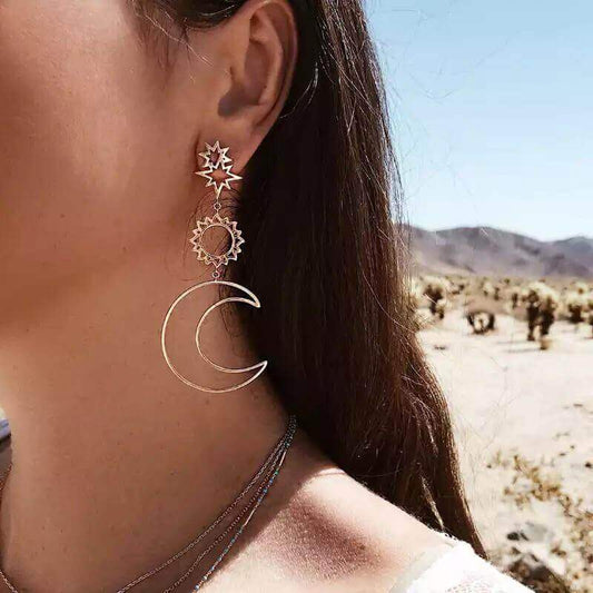 Cosmic Wanderer Earrings - Mandala Jane Jewelry, celestial earrings