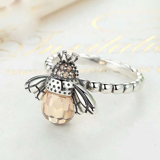 Queen Bee Ring - Mandala Jane Jewelry, sterling silver ring