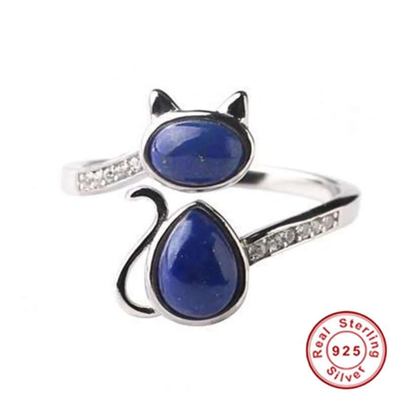 Lapis Lazuli Cat Ring