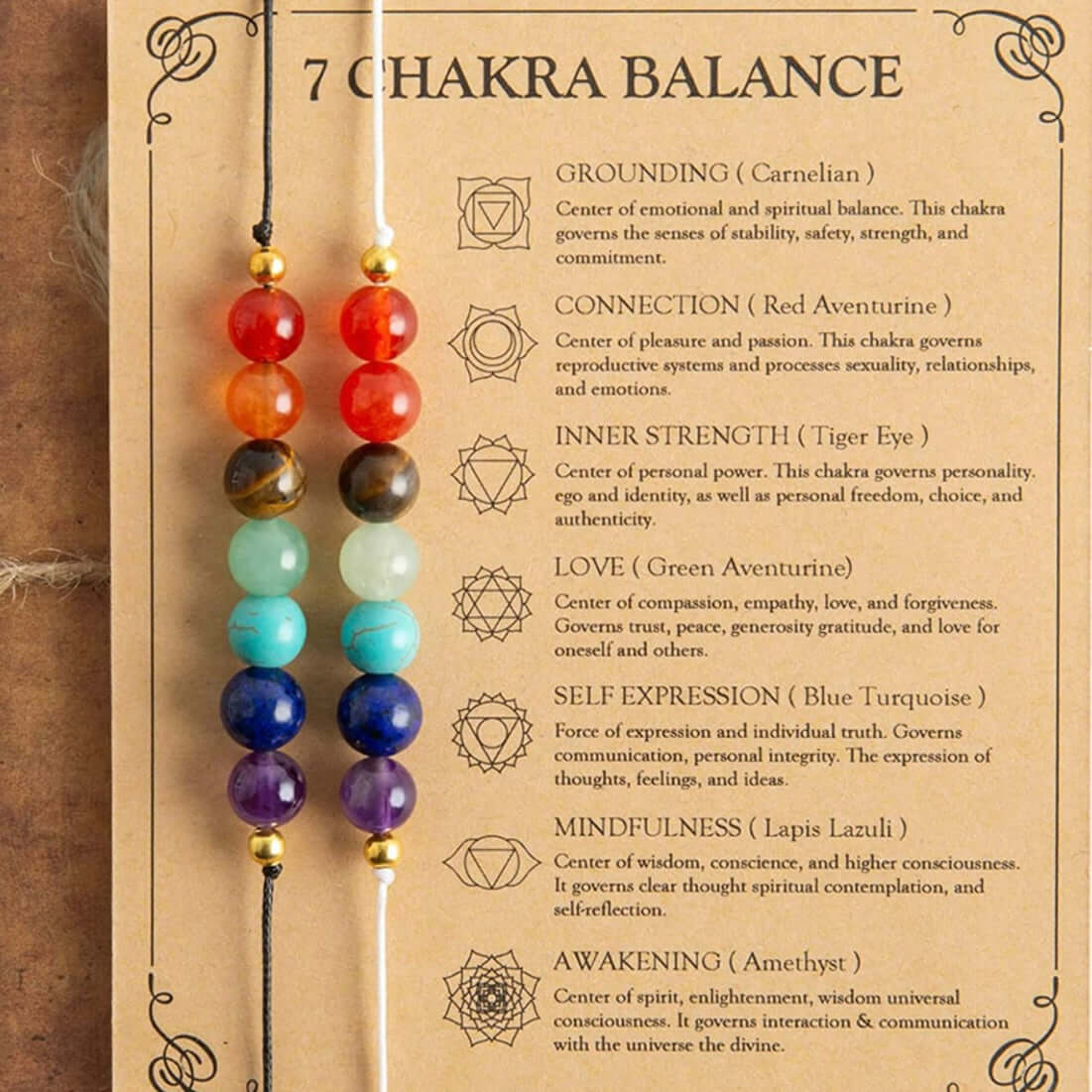 Seven Chakras Beaded Bracelet Set