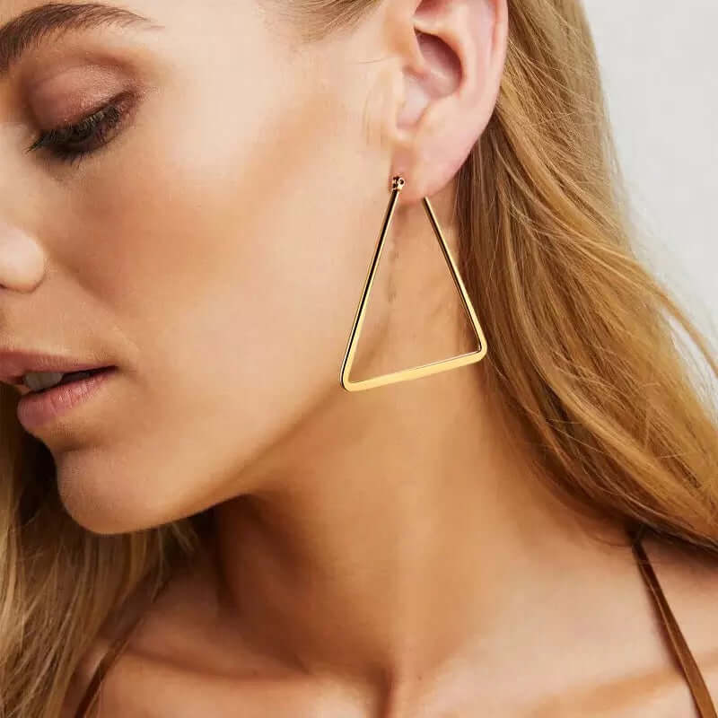Timeless Triangle Hoop Earrings