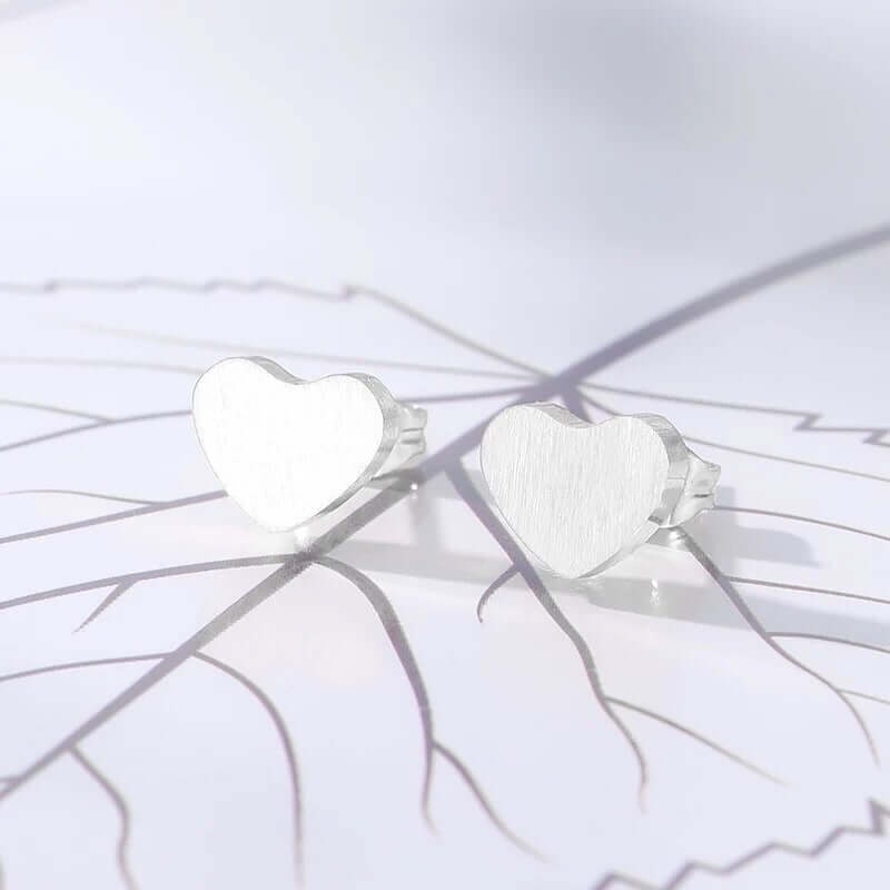 Heart Stud Earrings - Mandala Jane Jewelry, studs