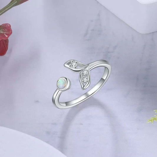 Mermaid Opal Ring - Mandala Jane Jewelry, sterling silver ring