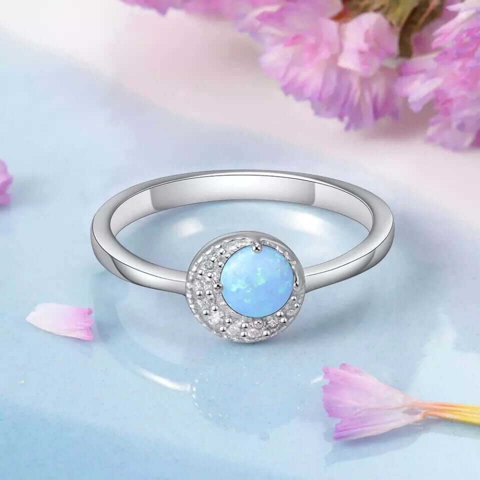 Opal Moon Ring - Mandala Jane