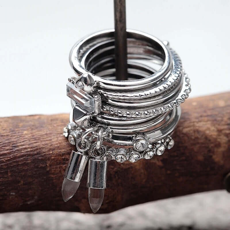 Vixen Ring Set - Mandala Jane Jewelry, silver rings