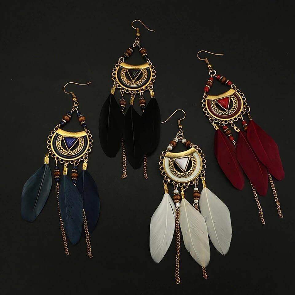 Ascension Feather Earrings - Mandala Jane Jewelry, statement earrings