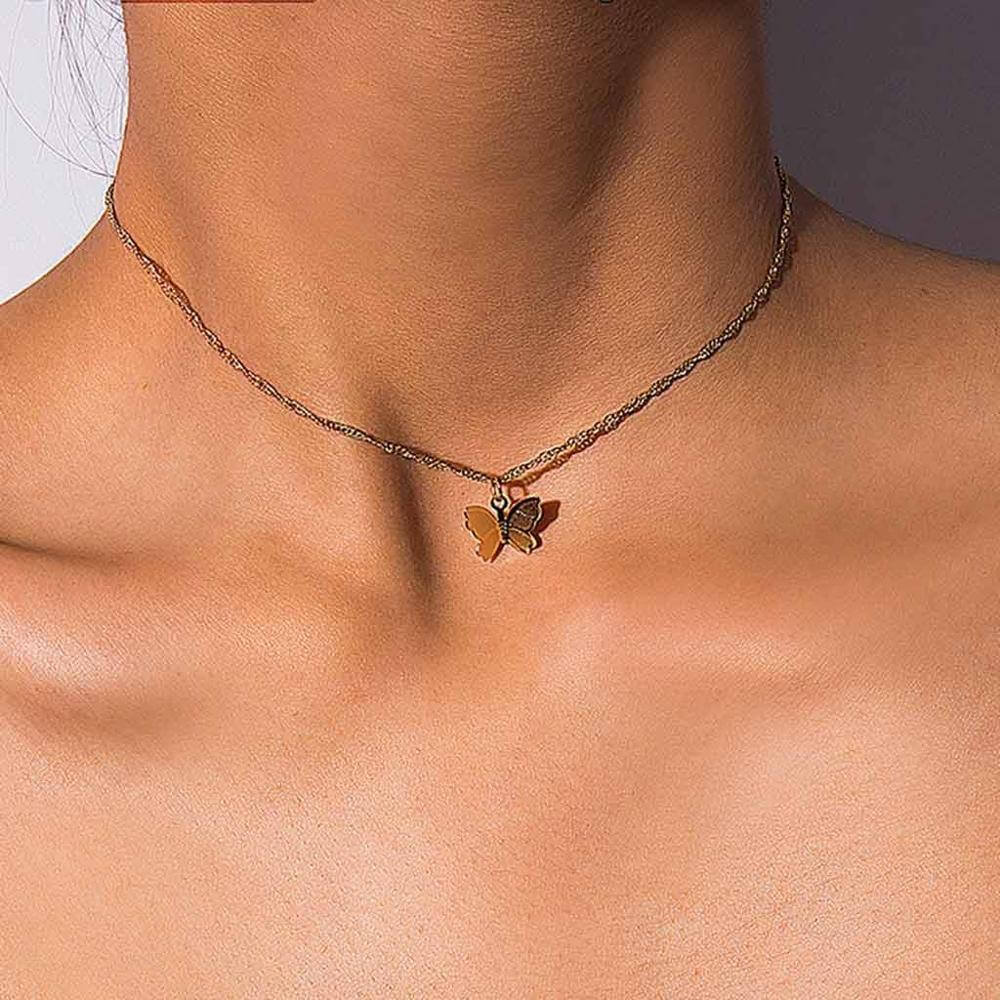 Butterfly Minimalist Necklace - Mandala Jane