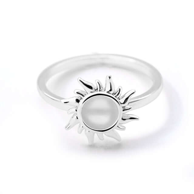 Opal Sun Ring, silver - Mandala Jane Jewelry