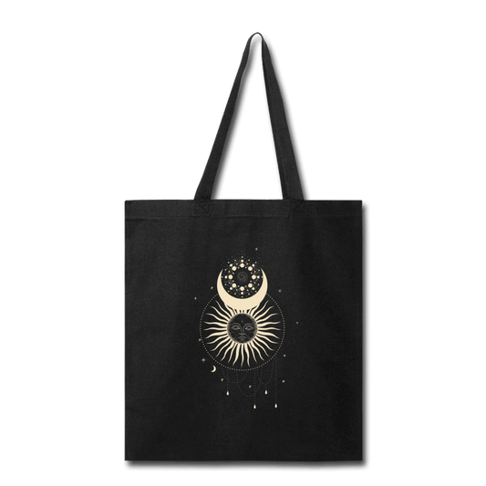 Cosmic Wanderer Tote Bag - black